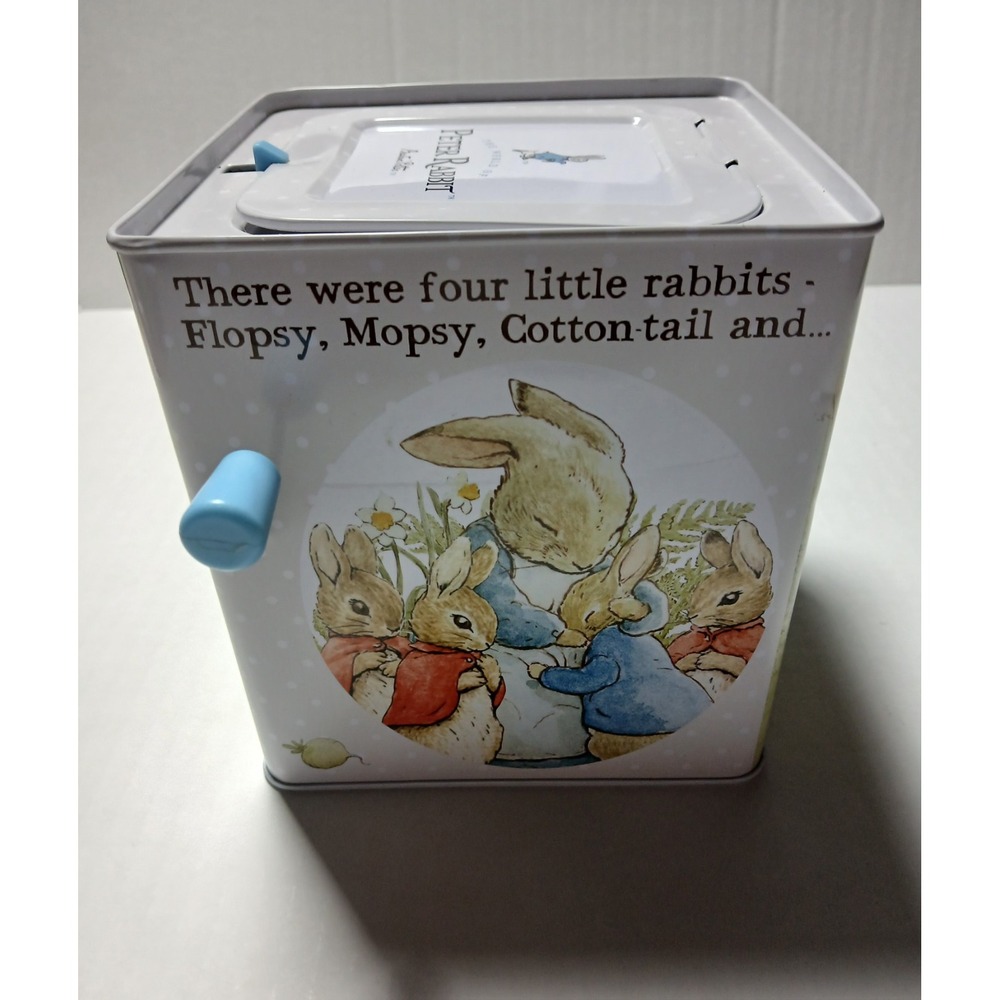 Peter Rabbit Jack In The Box Toy Beatrix Potter Music Metal Kids Preferred - Picture 4 of 10